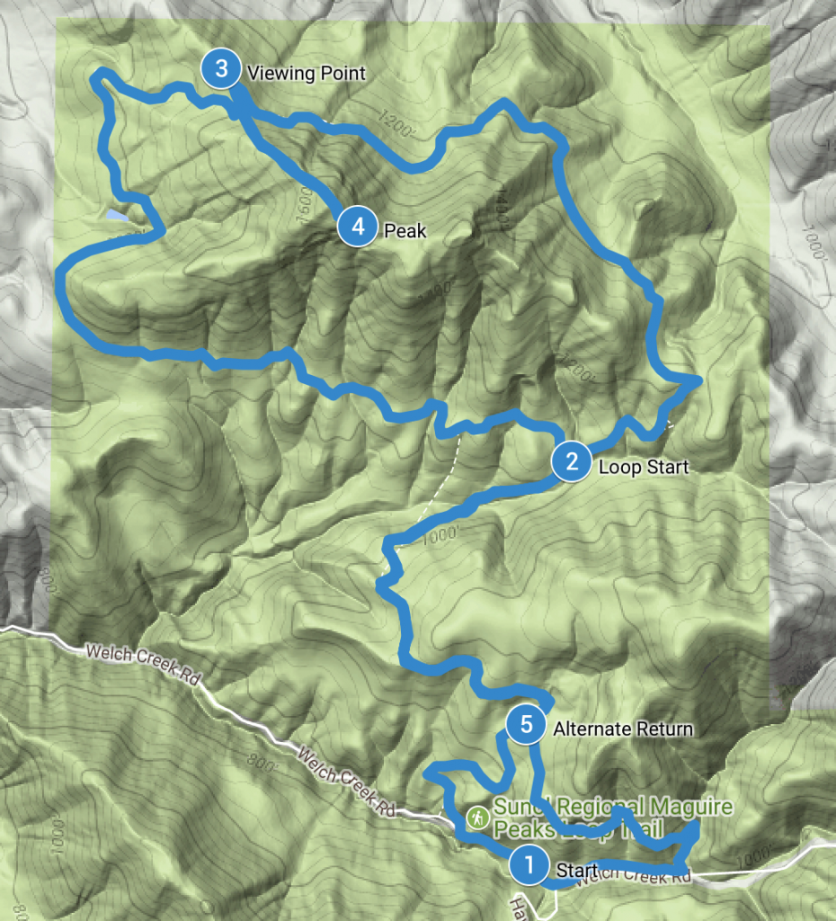 MacGuire Peaks Loop Trail