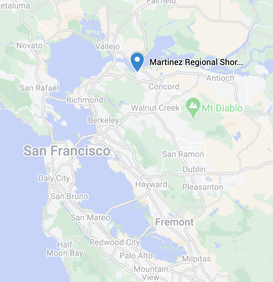 Martinez Regional Shoreline Map